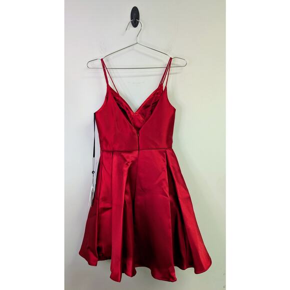 Alyce Paris Formal Dress 3764 Short V Neck Fit n Flare Homecoming HoCo Red 2 NWT - Picture 6 of 8